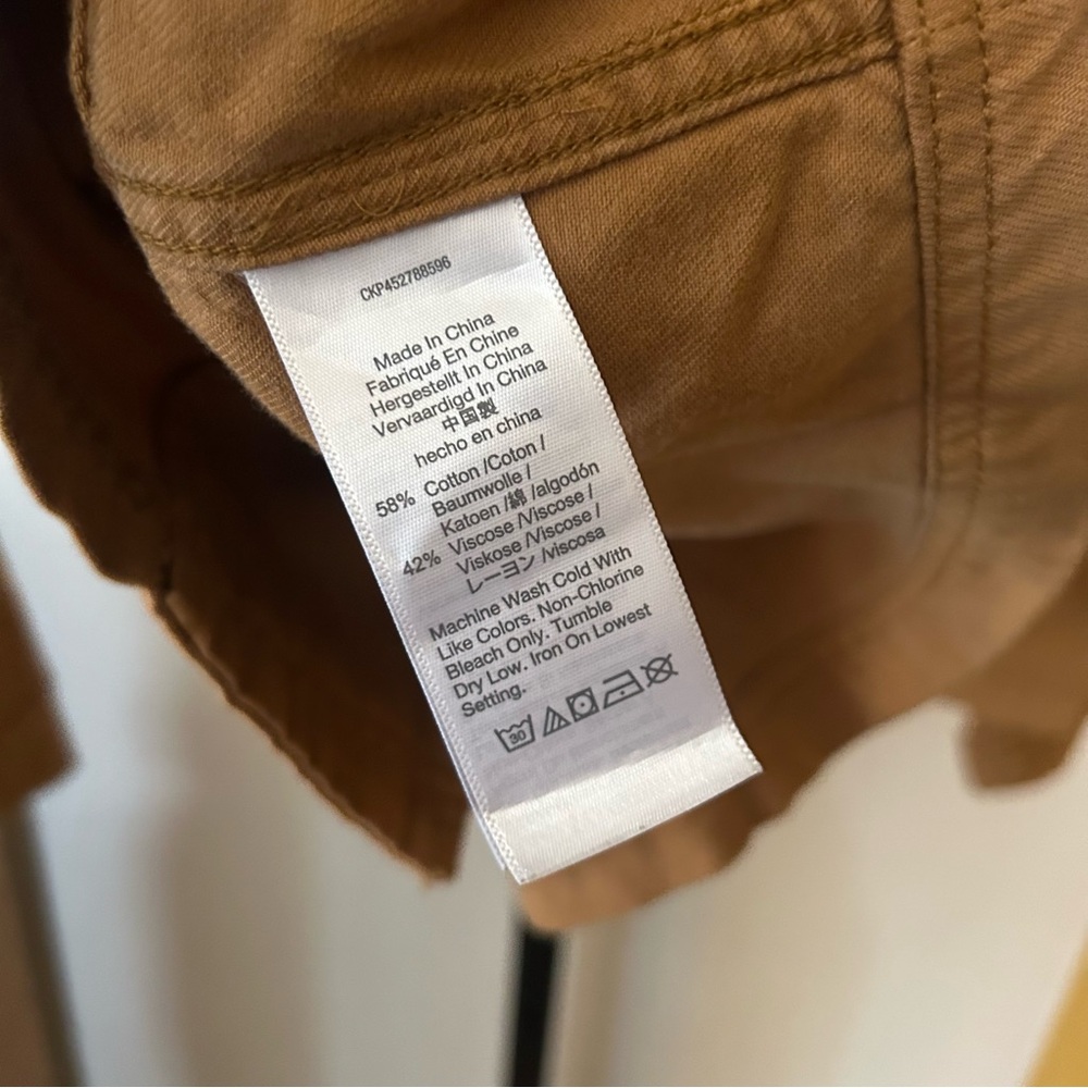 Madewell Southlake Military Jacket Waist Tie Utility Field Minimalist Tan Size L - Picture 8 of 10